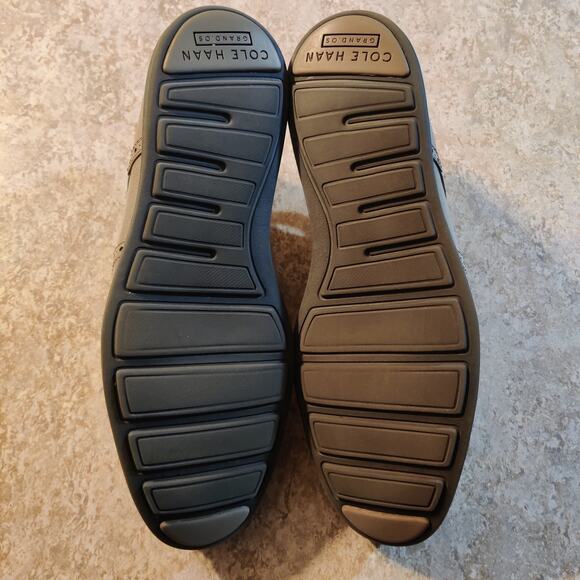 Cole Haan Grand O's Shoes Leather Wingtip Oxfords Gray Mens Size 13 M Sneakers - Picture 6 of 8